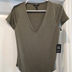 Body Contour Compression V-Neck Short Sleeve Bodysuit